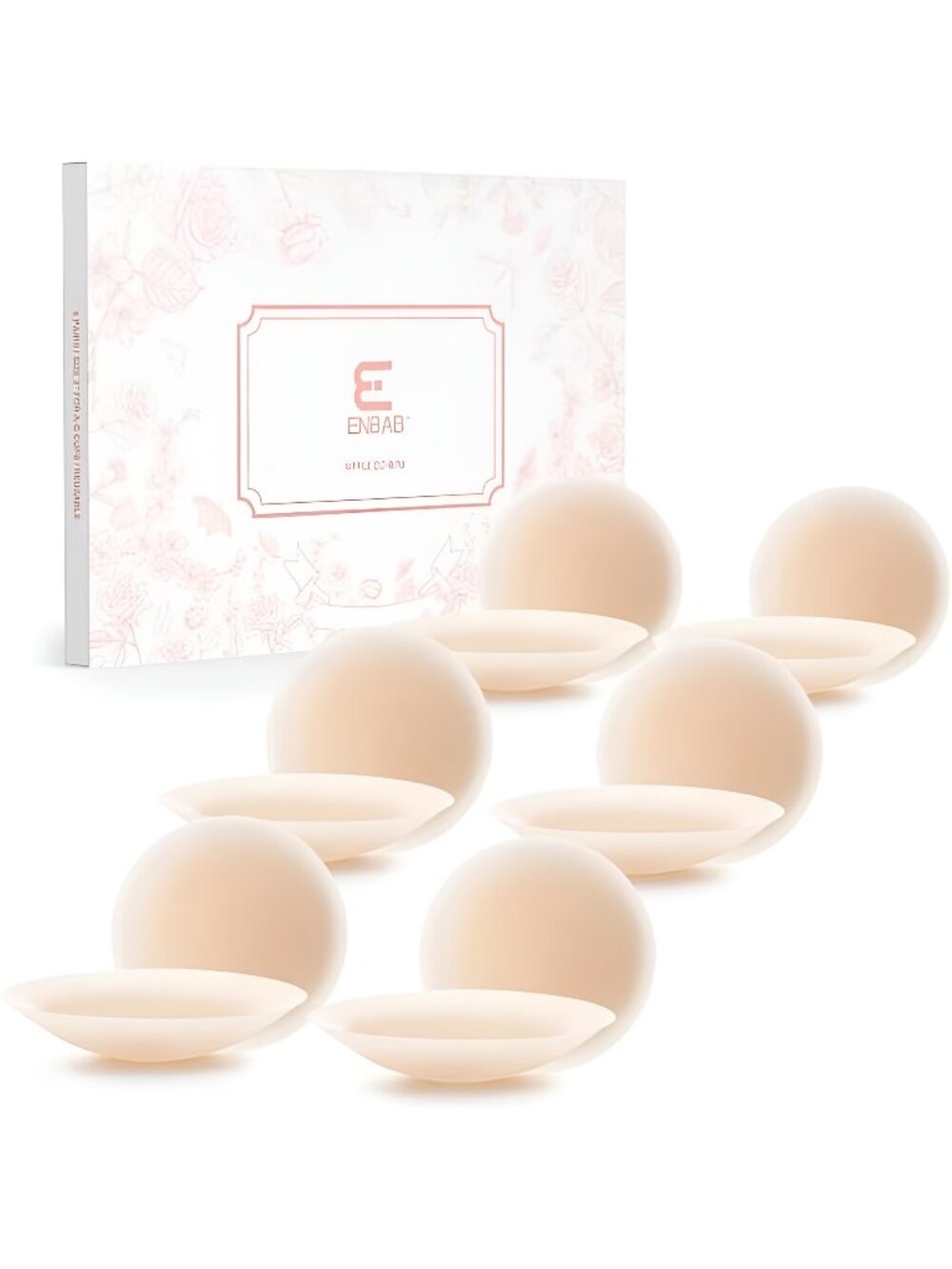 Nipple Covers for Women, 6 Pairs Reusable Adhesive Silicone Bra Pasties